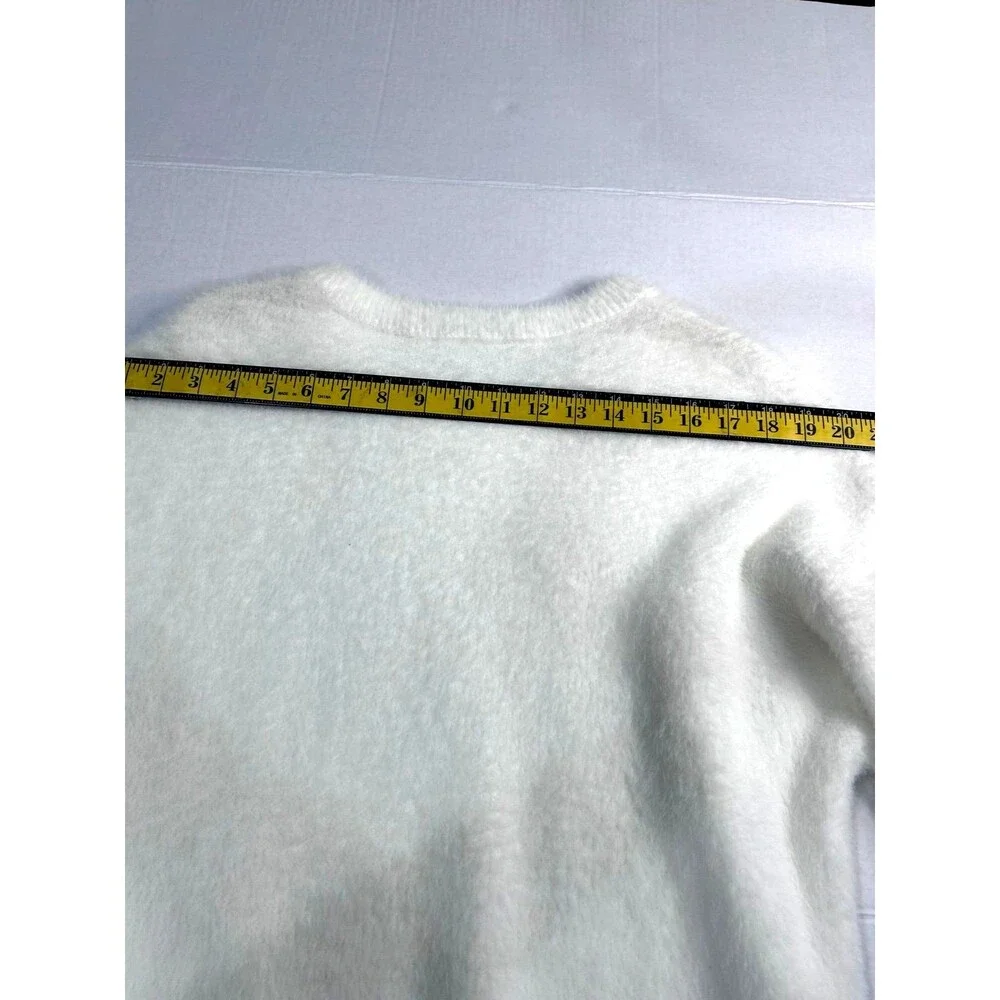 Philosophy Sweater Women’s Size XL Color Cream Pearls & Silver Balls Sleeves - Picture 12 of 12